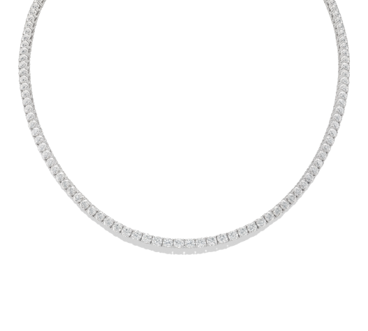 18kt White Gold Sapphire and Diamond Necklace