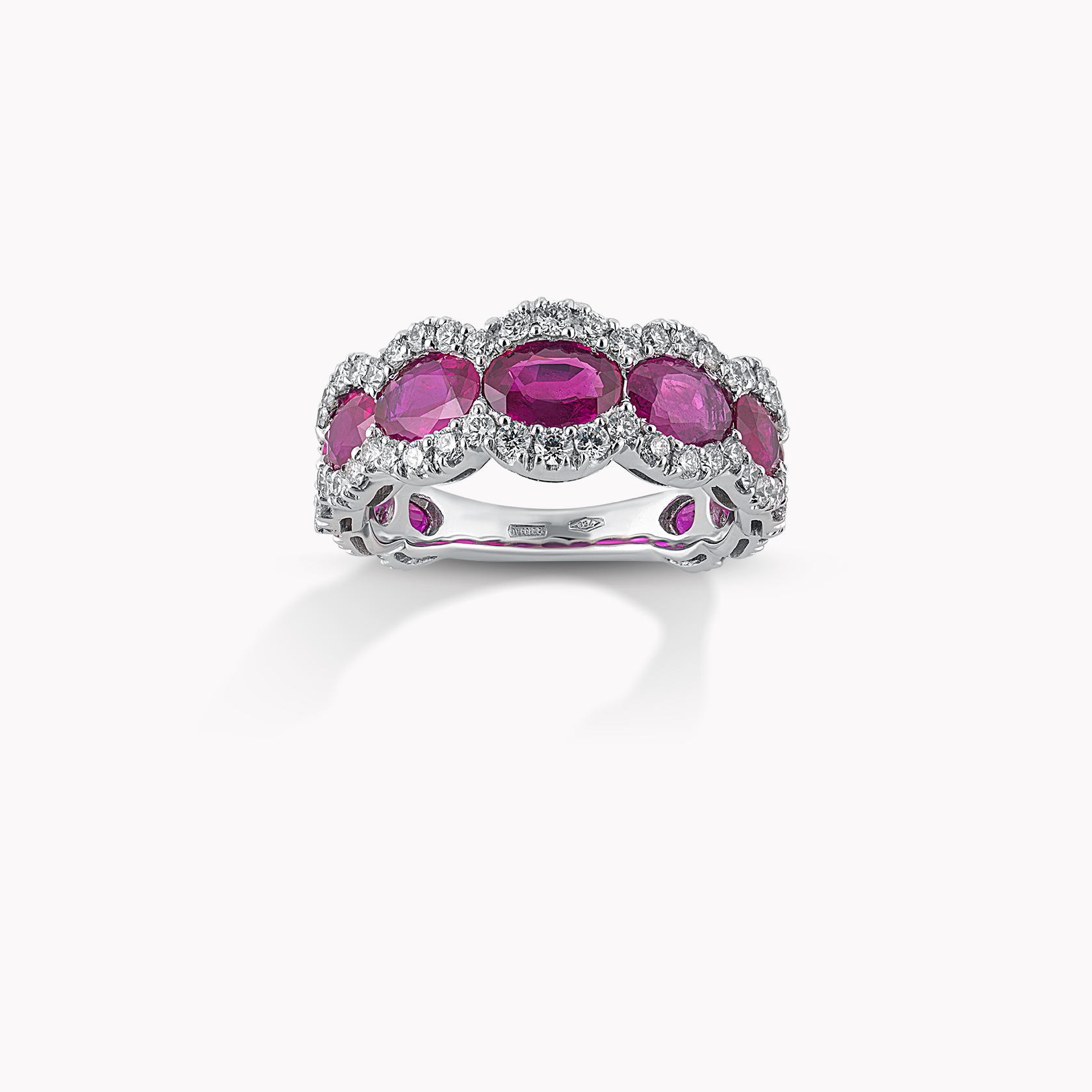 18kt White Gold Ruby and Diamond Ring