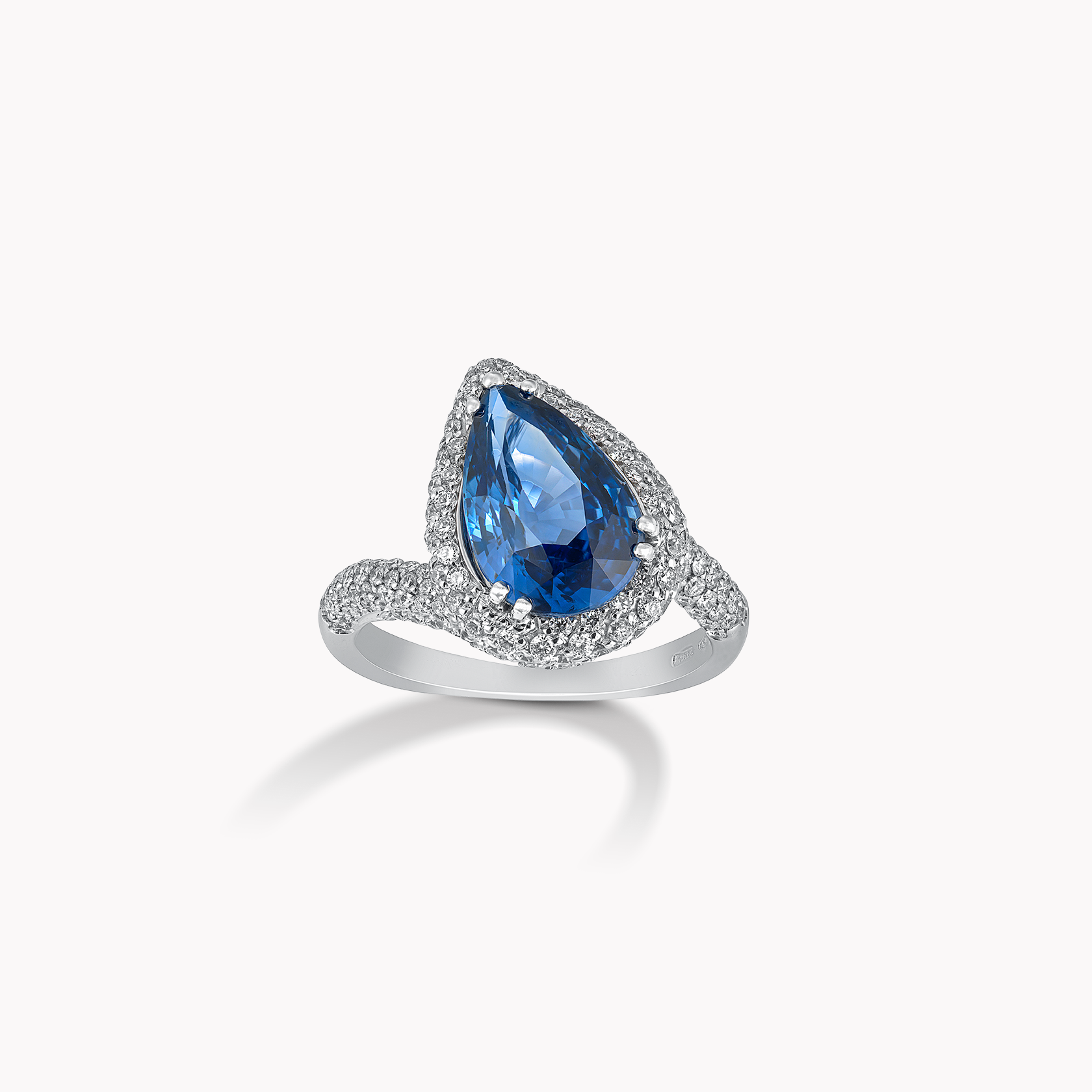 18kt White Gold Sapphire and Diamond Ring