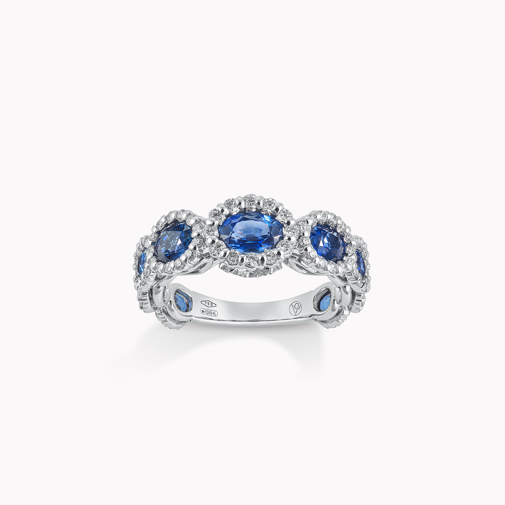 18kt White Gold Sapphire and Diamond Ring