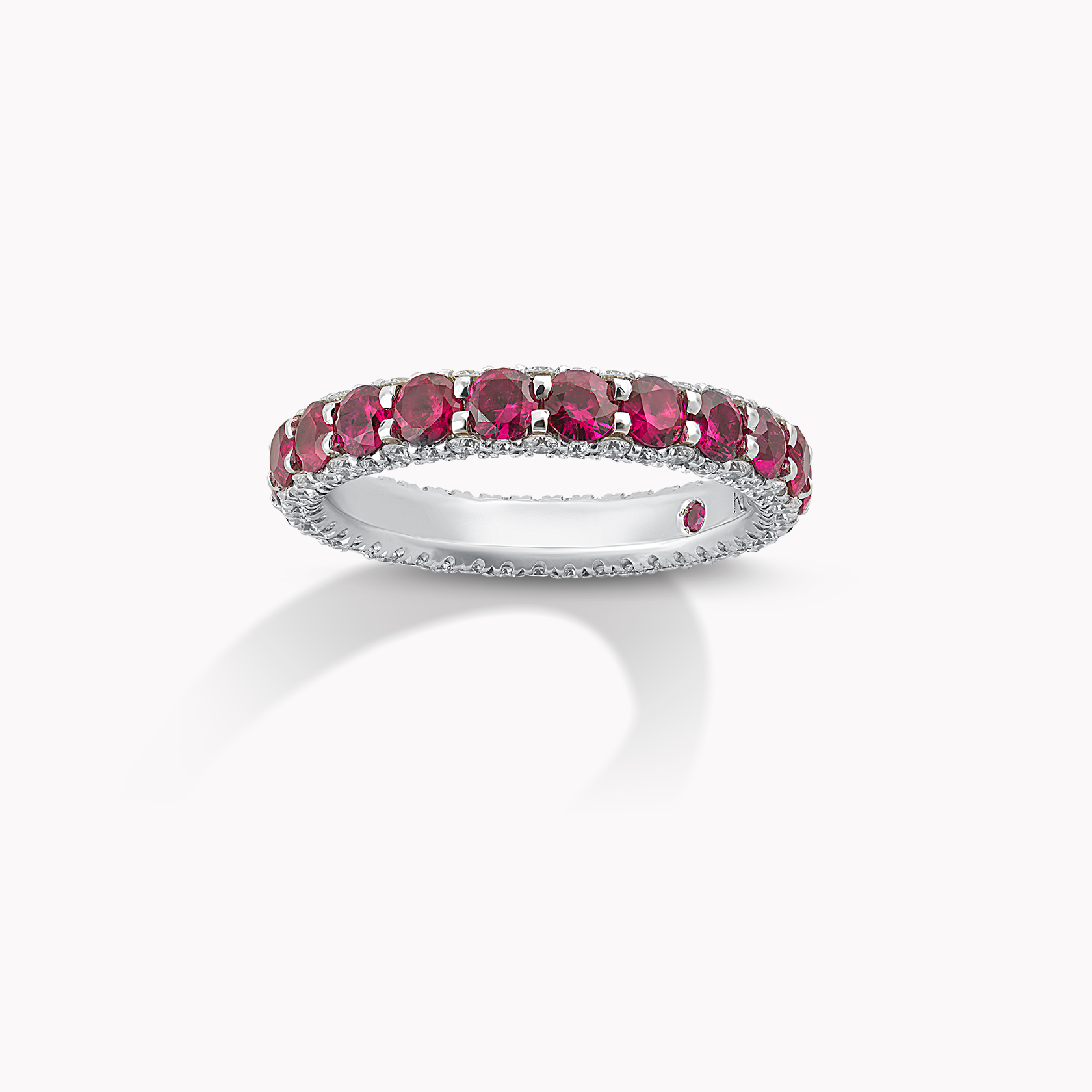 18kt White Gold Ruby and Diamond Ring