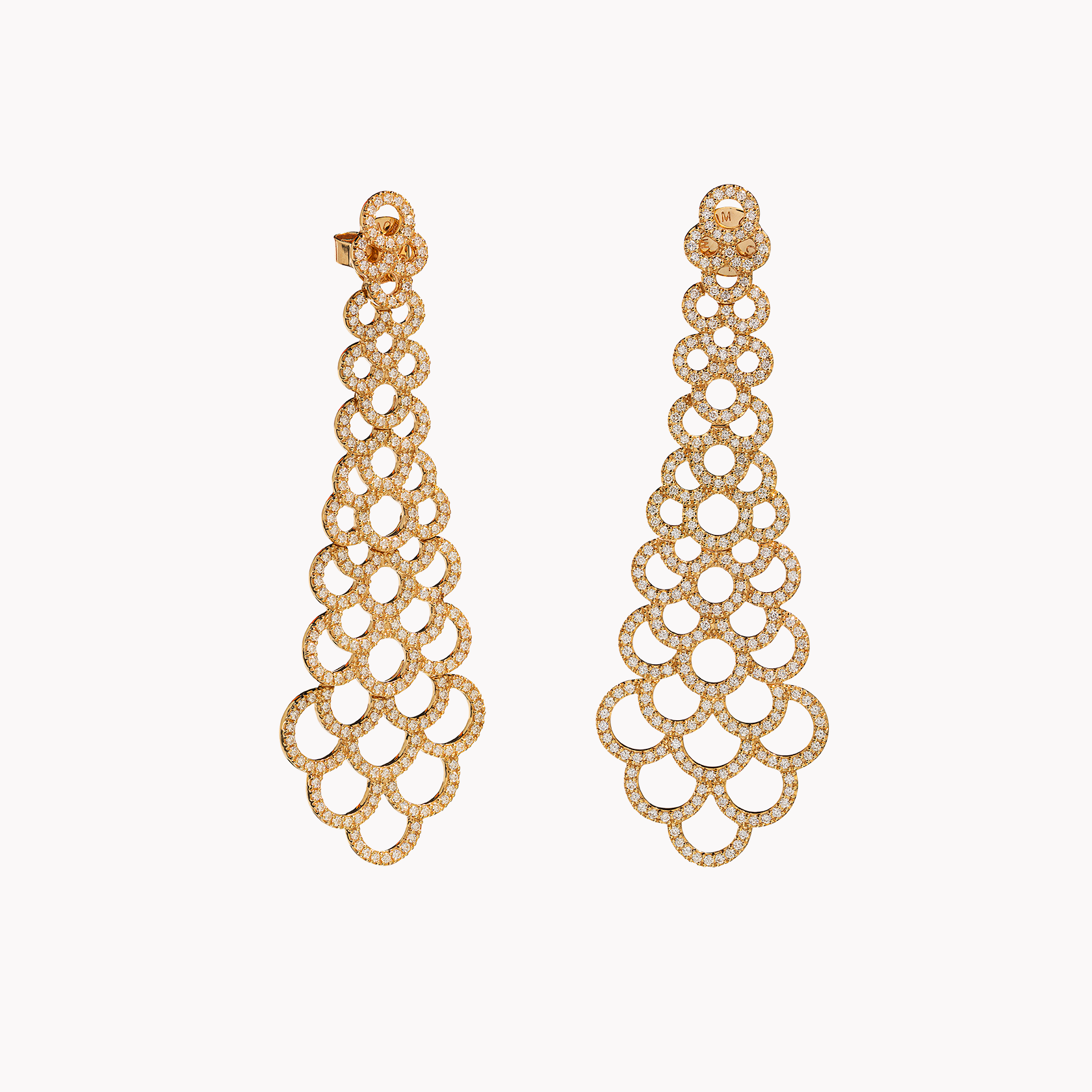 18kt Rose Gold Diamond Earrings