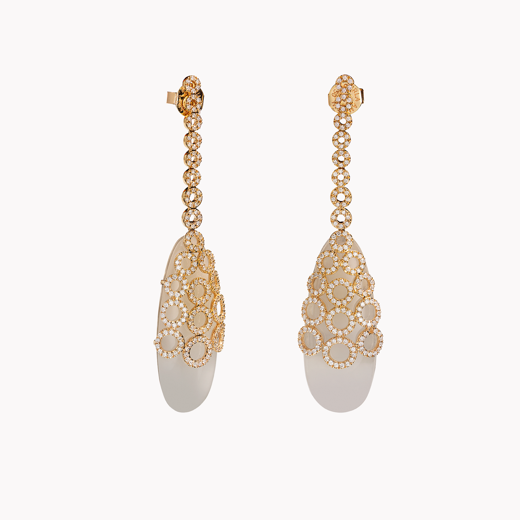 18kt Rose Gold Diamond Earrings