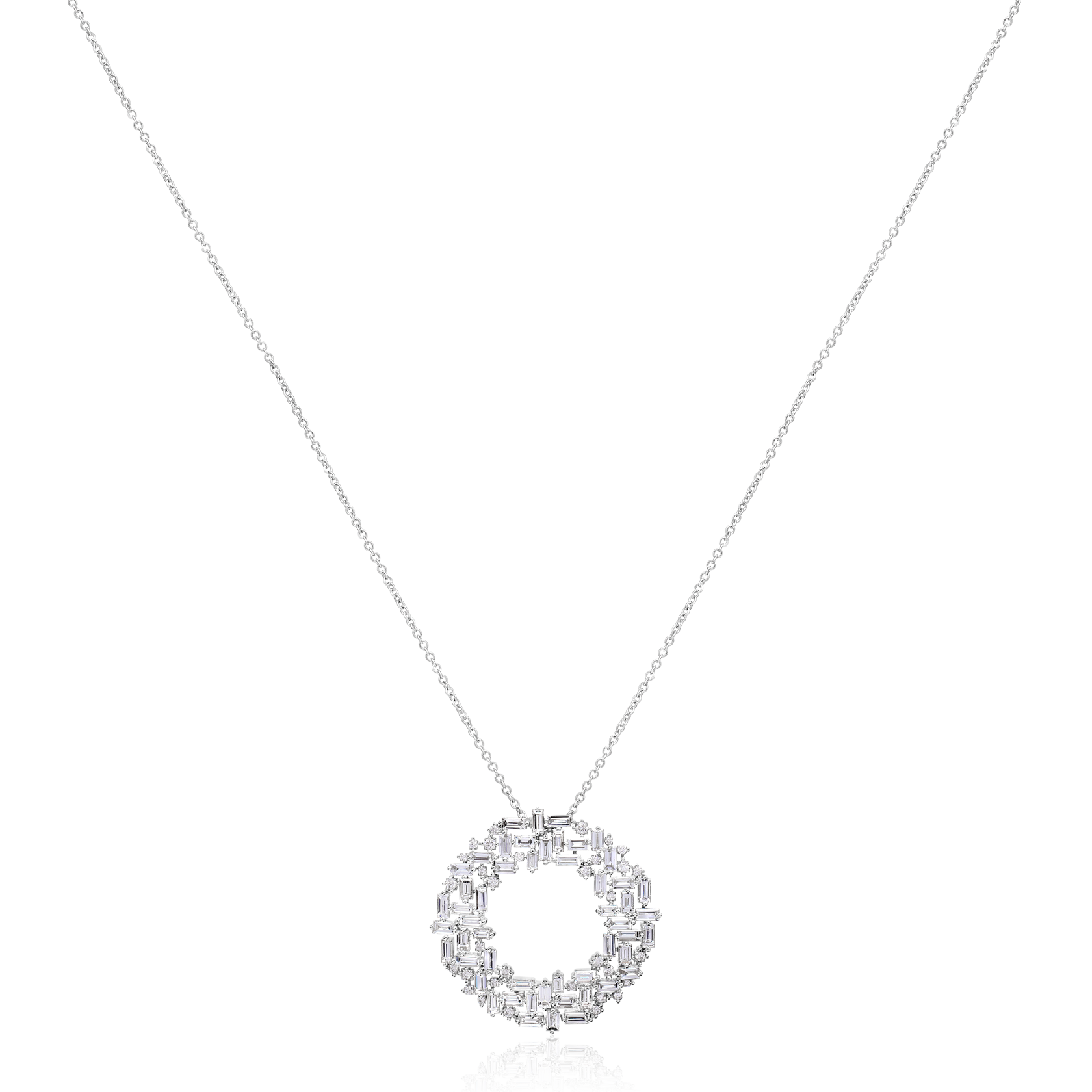 18kt White Gold Diamond Necklace