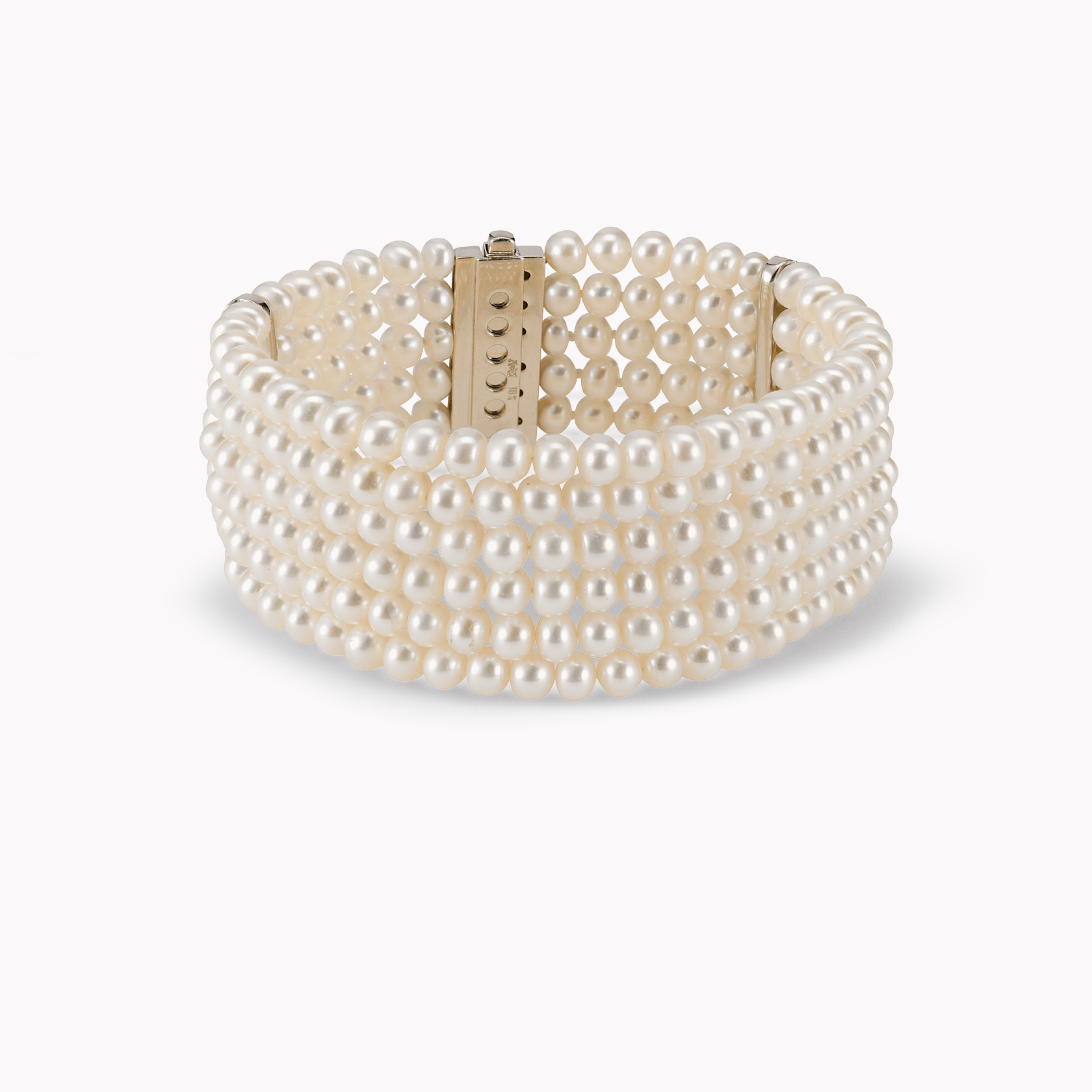 18kt White Gold Pearl Bracelet
