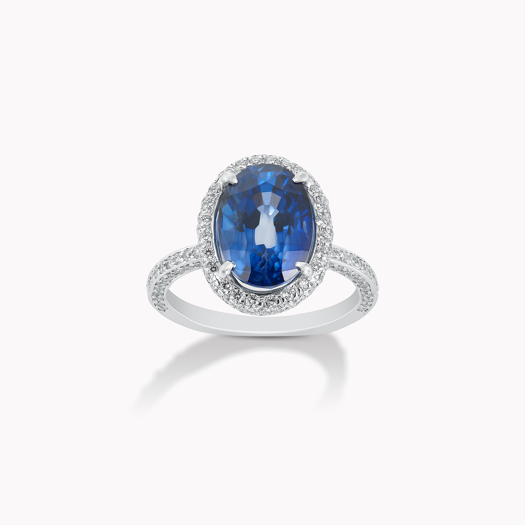 18kt White Gold Sapphire and Diamond ring