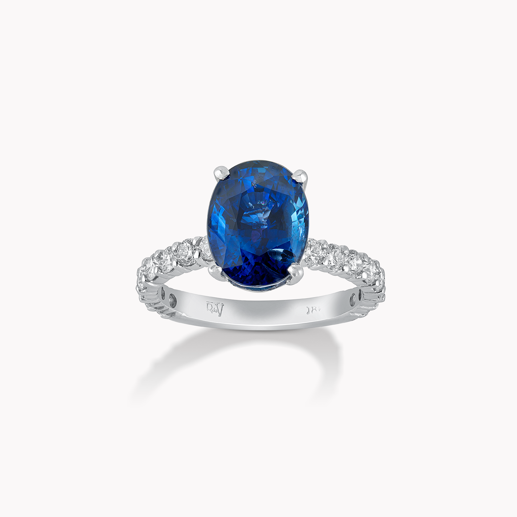18kt White Gold Sapphire and Diamond Ring