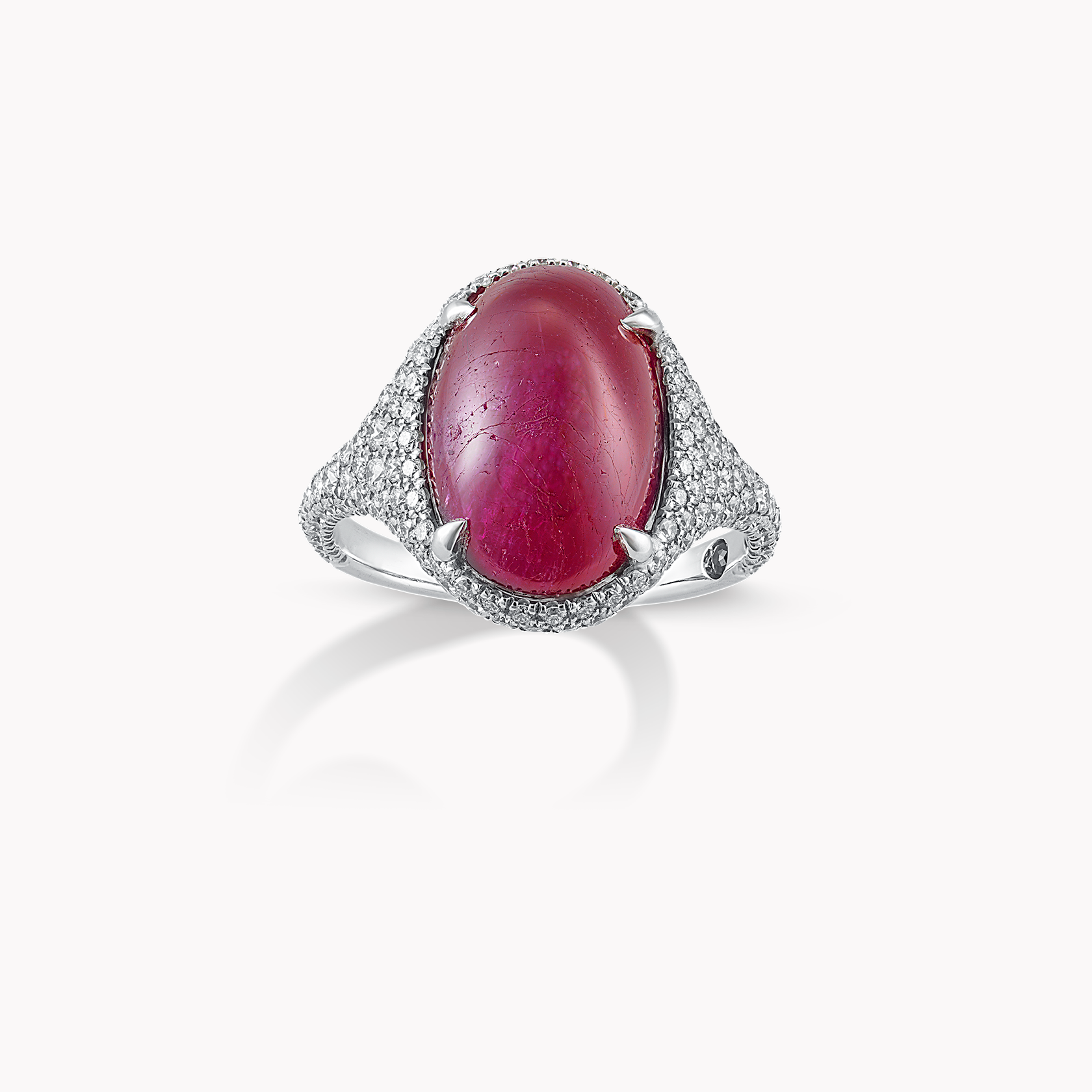 18kt White Gold Ruby and Diamond Ring