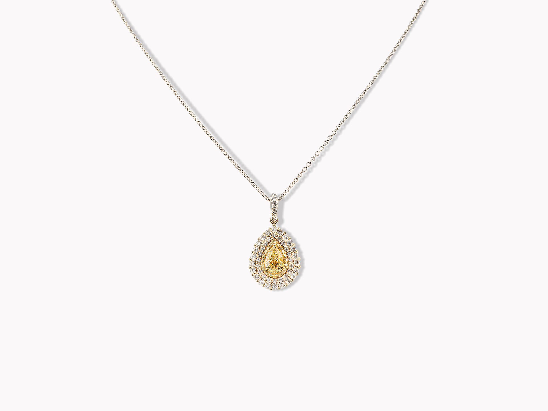 18kt White and Yellow Gold Diamond Necklace
